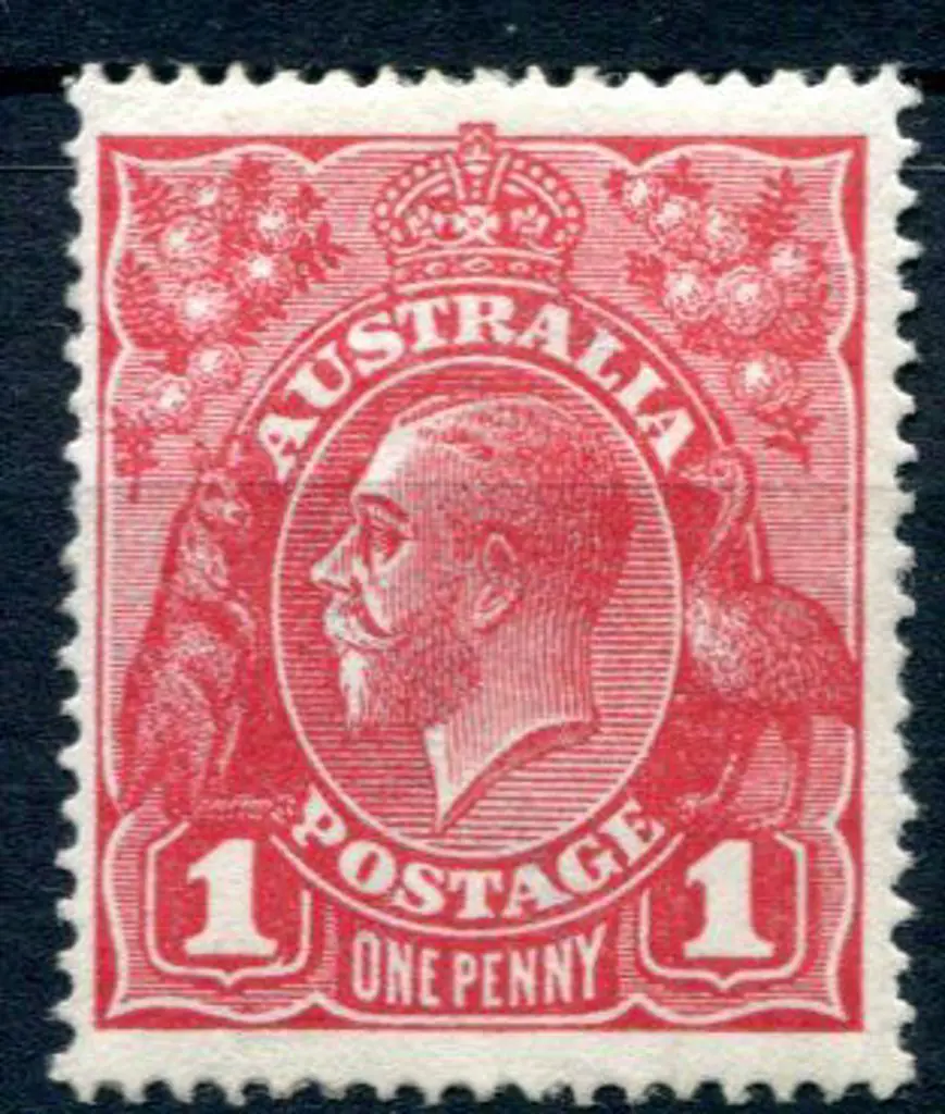 1914-20 Single watermark 1d carmine-red (G10) Die ... Image 1++