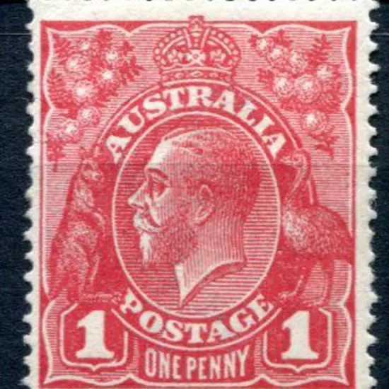 1914-20 Single watermark 1d carmine-red (G10) Die ...