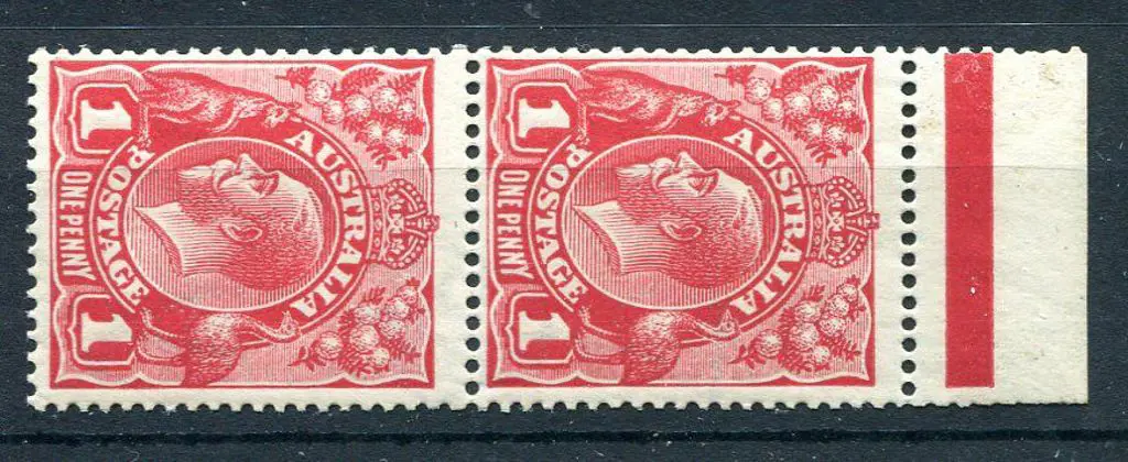 1914-20 Single watermark 1d carmine-red in top ... Image 1++