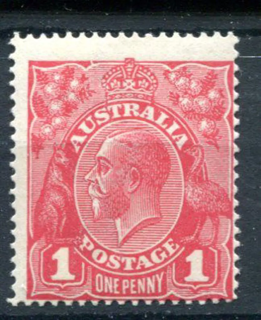 1914-20 Single watermark 1d carmine-red with ... Image 1++