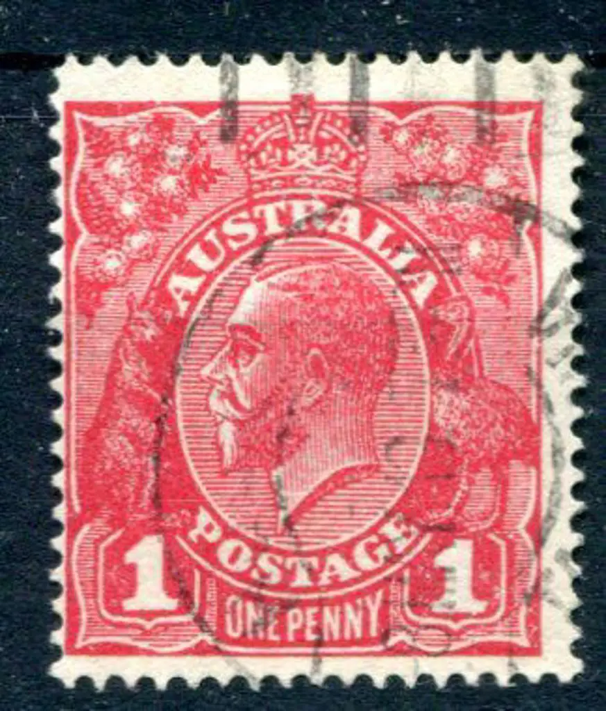 1914-20 Single watermark 1d carmine-red with ... Image 1++