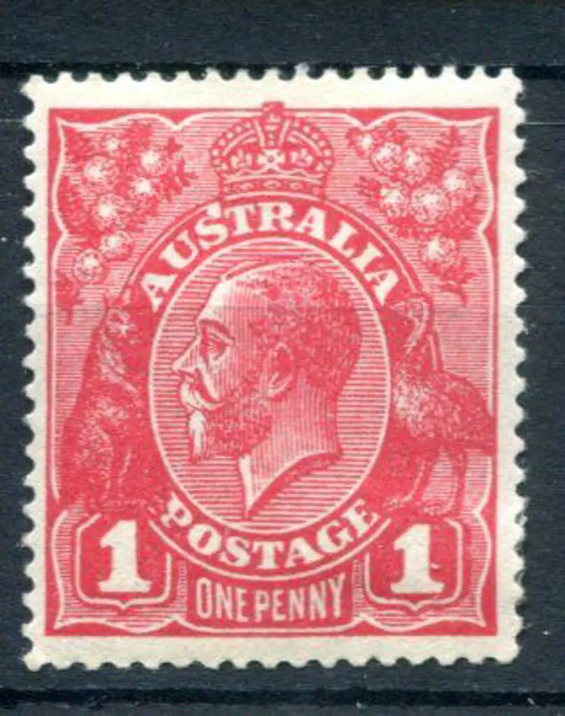1914-20 Single watermark 1d carmine-red with ... Image 1++