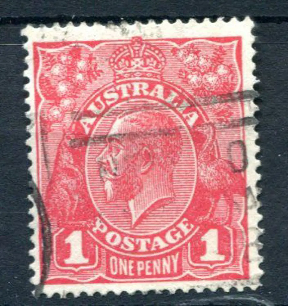 1914-20 Single watermark 1d carmine-red with ... Image 1++