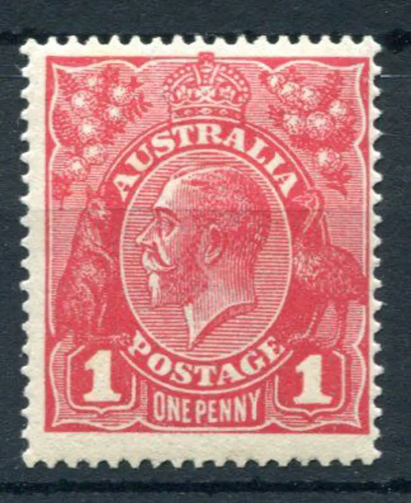 1914-20 Single watermark 1d carmine-red with ... Image 1++