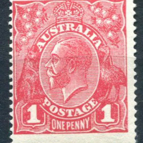 1914-20 Single watermark 1d carmine-red, Die III. ...