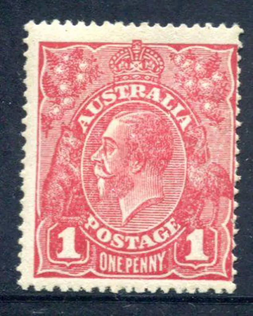 1914-20 Single watermark 1d carmine-rose on rough ... Image 1++