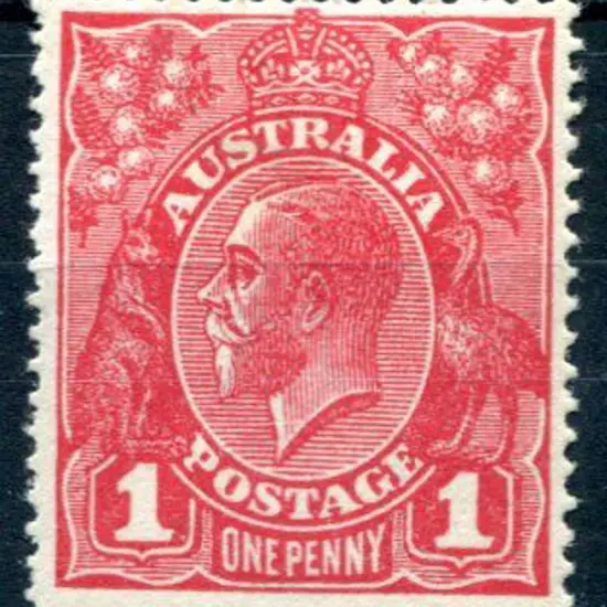 1914-20 Single watermark 1d deep bright red, Die ...