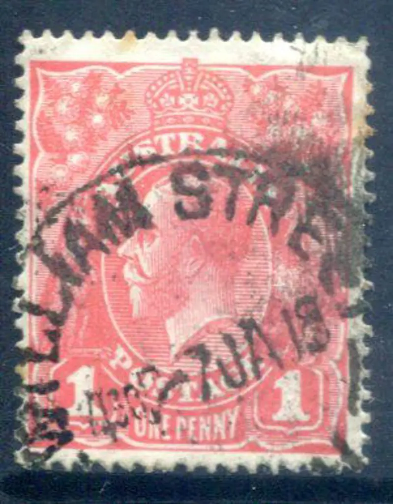 1914-20 Single watermark 1d deep pink salmon ... Image 1++
