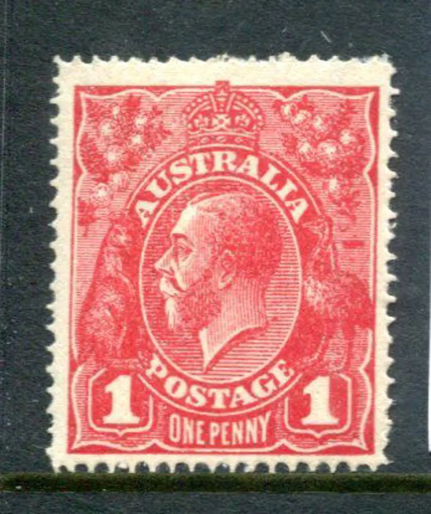 1914-20 Single watermark 1d deep red (G1) single ... Image 1++