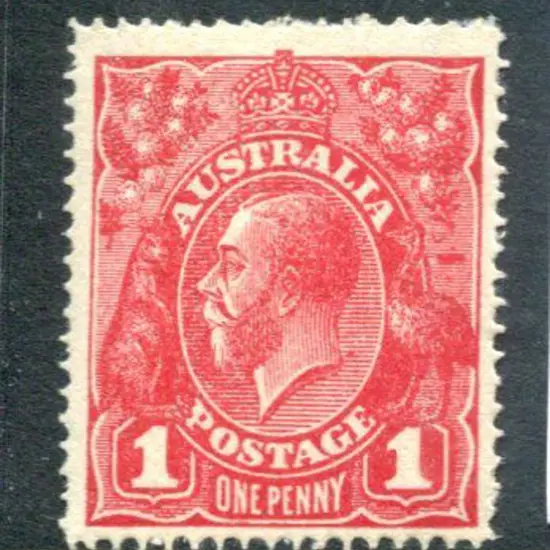 1914-20 Single watermark 1d deep red (G1) single ...