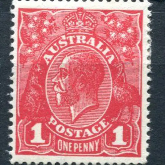 1914-20 Single watermark 1d deep red, Die III with ...