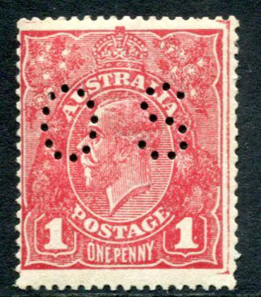 1914-20 Single watermark 1d dull red on rough ... Image 1++
