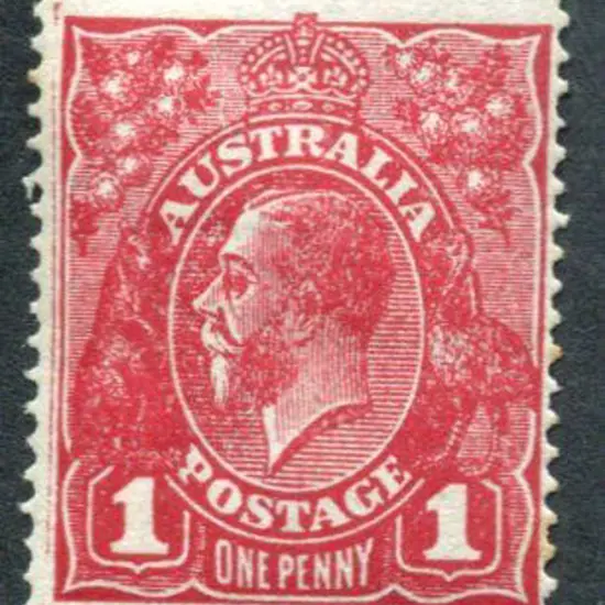 1914-20 Single watermark 1d maroon, MLH centred ...