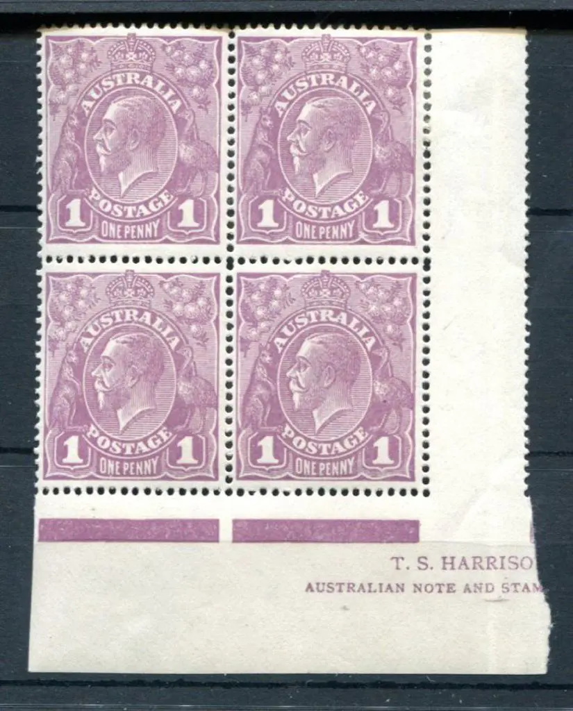 1914-20 Single watermark 1d pale violet from left ... Image 1++