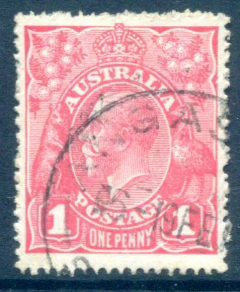 1914-20 Single watermark 1d pink (G28) with ... Image 1++
