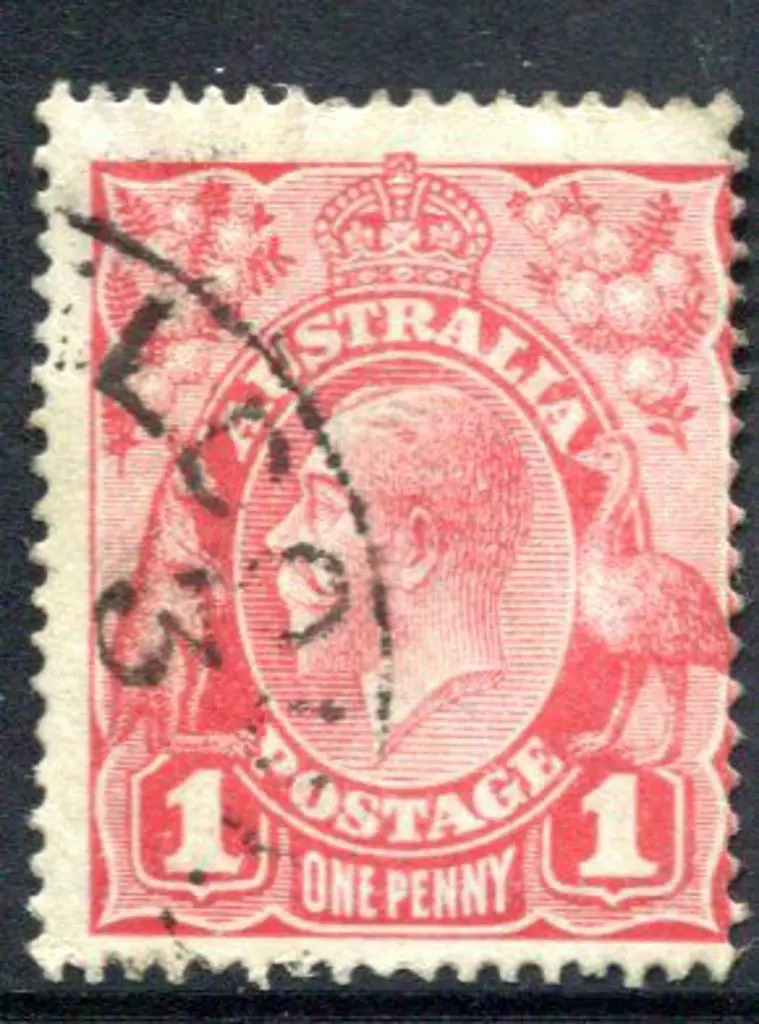 1914-20 Single watermark 1d rose-carmine with dry ... Image 1++