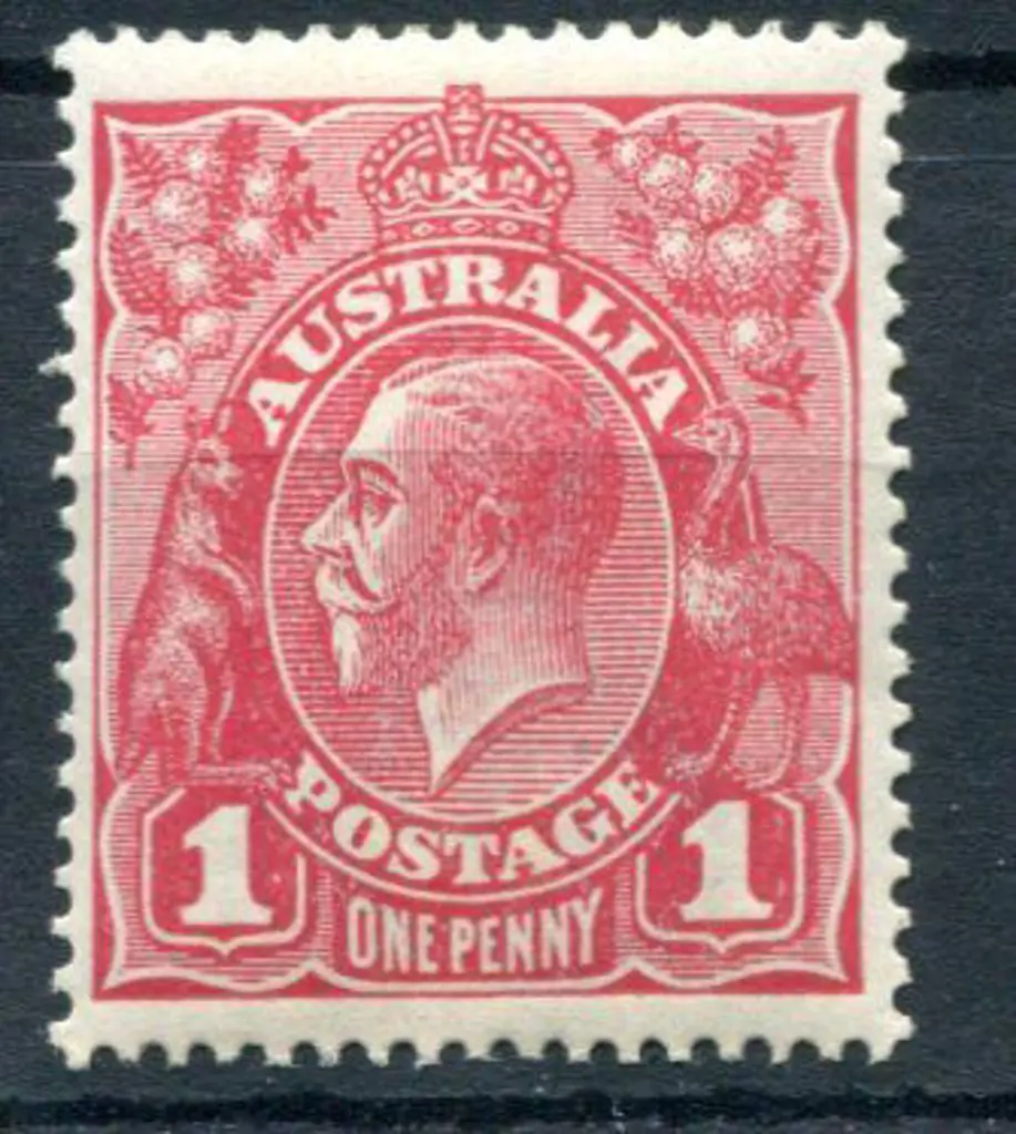 1914-20 Single watermark 1d rose-red with inverted ... Image 1++