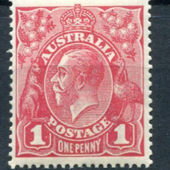 1914-20 Single watermark 1d rose-red with inverted ...