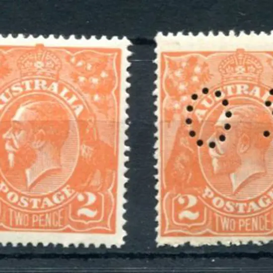 1914-20 Single watermark 2d orange shades x 2 MUH ...