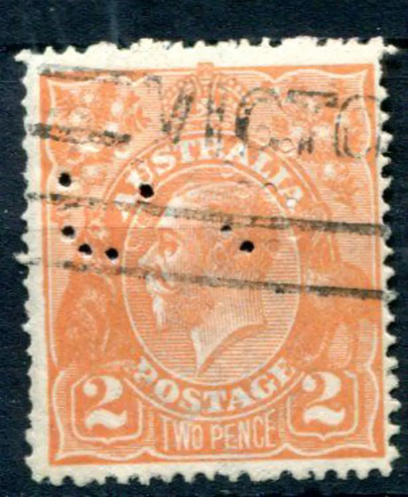 1914-20 Single watermark 2d orange with wmk ... Image 1++