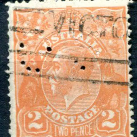 1914-20 Single watermark 2d orange with wmk ...