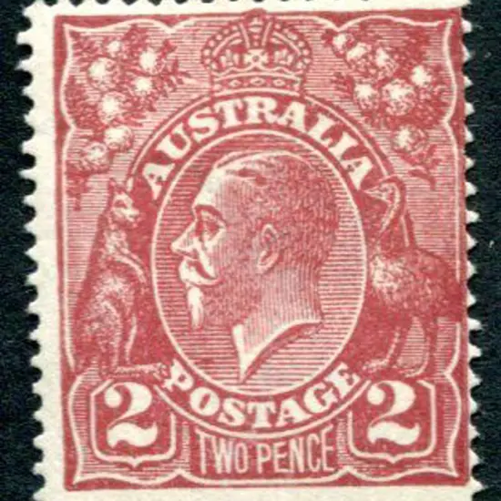1914-20 Single watermark 2d red-brown with ...