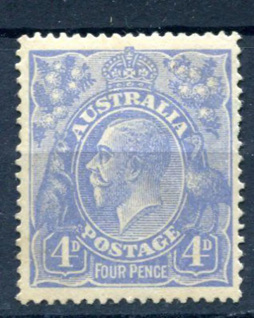 1914-20 Single watermark 4d bright ultramarine ... Image 1++