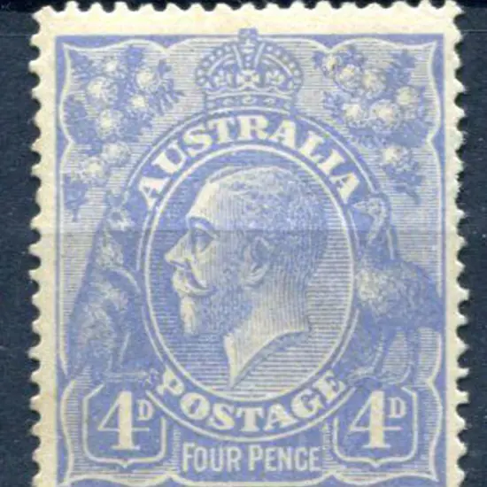 1914-20 Single watermark 4d bright ultramarine ...