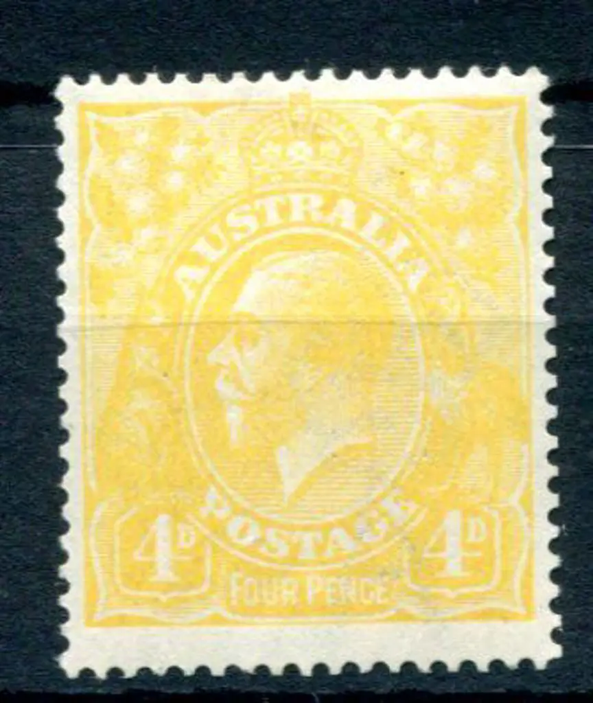 1914-20 Single watermark 4d lemon-yellow. Fresh ... Image 1++