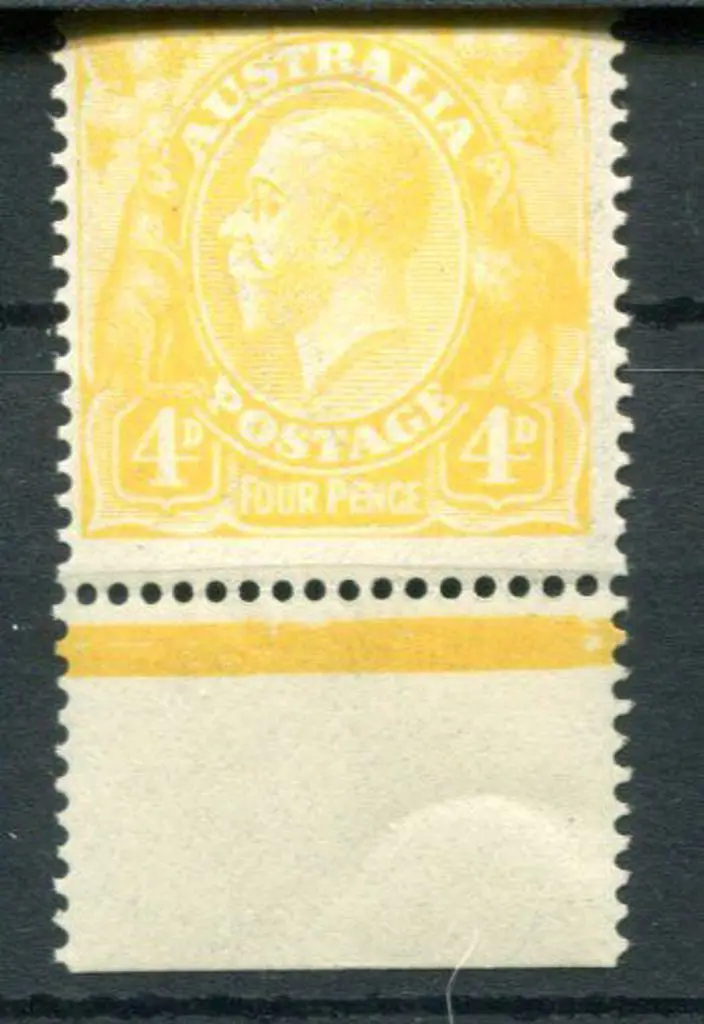 1914-20 Single watermark 4d pale orange-yellow. ... Image 1++