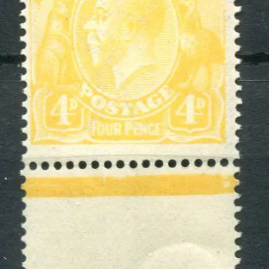 1914-20 Single watermark 4d pale orange-yellow. ...