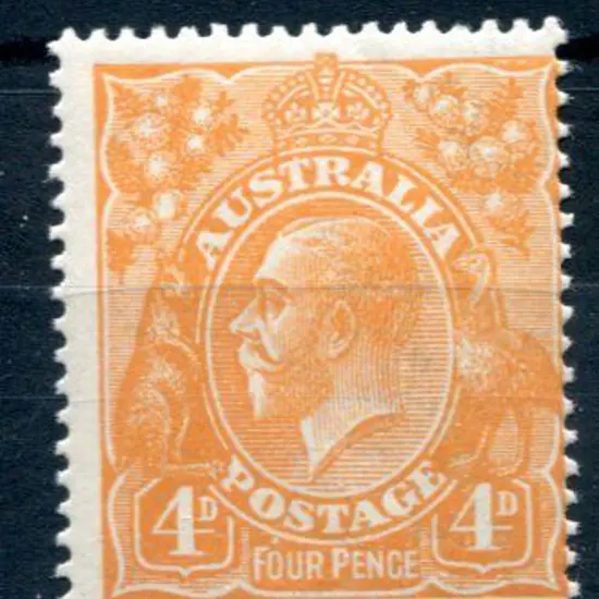 1914-20 Single watermark 4d buff-orange with ...
