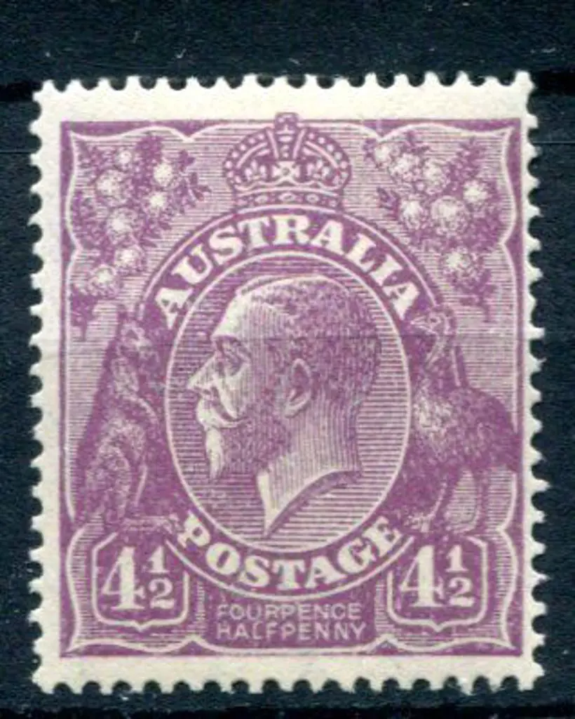 1914-20 Single watermark 4d reddish-violet. Fine ... Image 1++