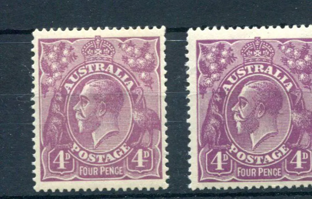 1914-20 Single watermark 4d violet & 4d deep ... Image 1++