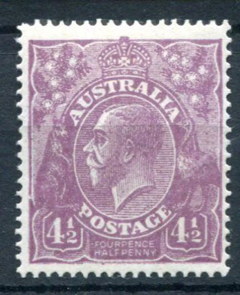 1914-20 Single watermark 4½d reddish-violet with ... Image 1++