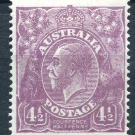 1914-20 Single watermark 4½d reddish-violet with ...