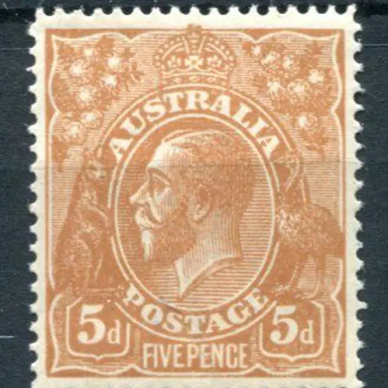 1914-20 Single watermark 5d chestnut, SLP with ...
