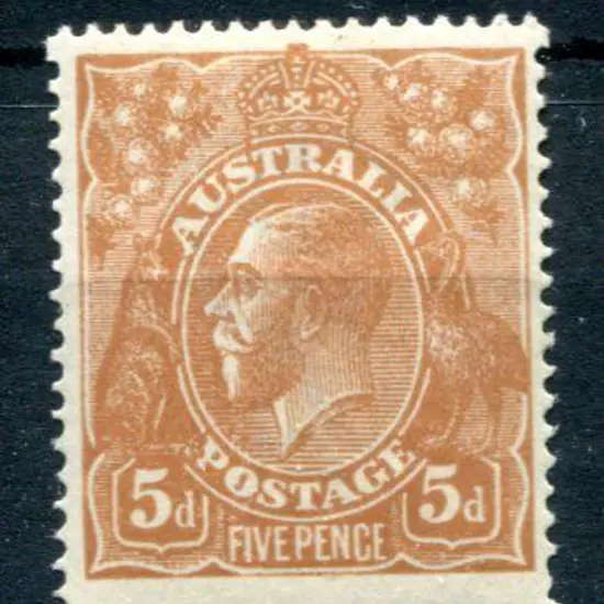 1914-20 Single watermark 5d orange-brown with ...