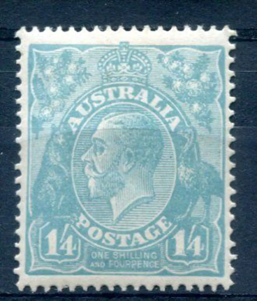 1914-20 Single watermark 1/4d turquoise-blue. MLH ... Image 1++