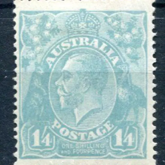 1914-20 Single watermark 1/4d turquoise-blue. MLH, ...
