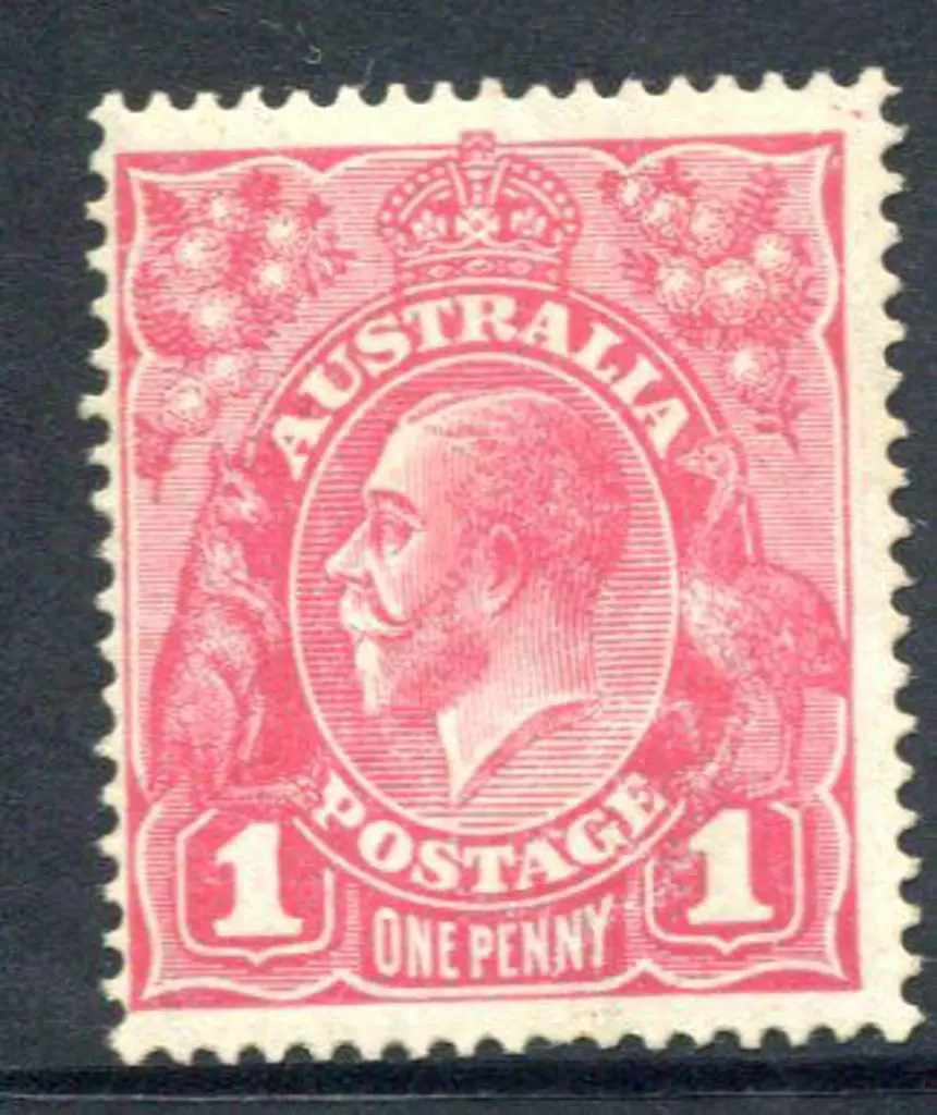 1918-20 Large Multiple Perf.14 1d carmine-pink ... Image 1++