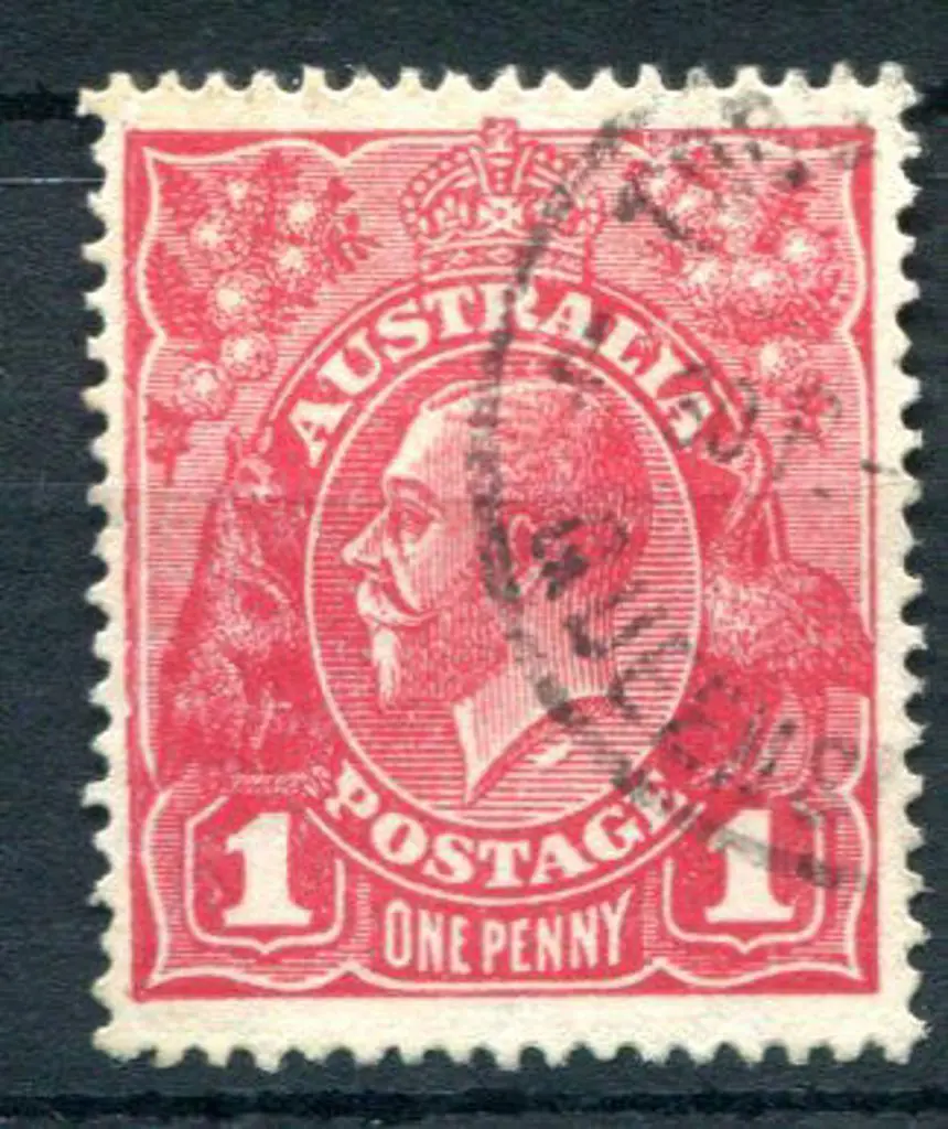 1918-20 Large Multiple Perf.14 1d carmine-rose ... Image 1++