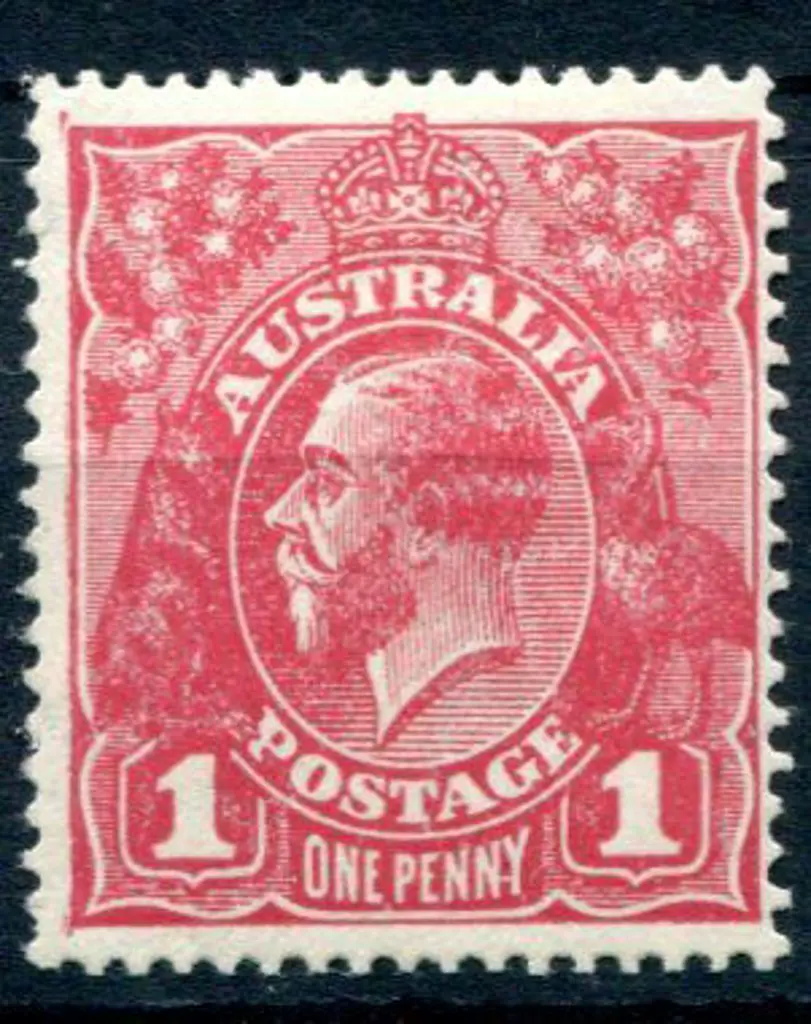 1918-20 Large Multiple Perf.14 1d carmine-rose ... Image 1++