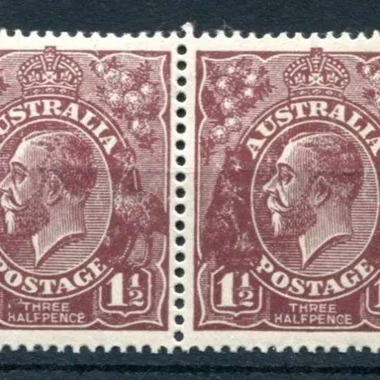 1918-20 Large Multiple Perf.14 1½d deep red-brown ...