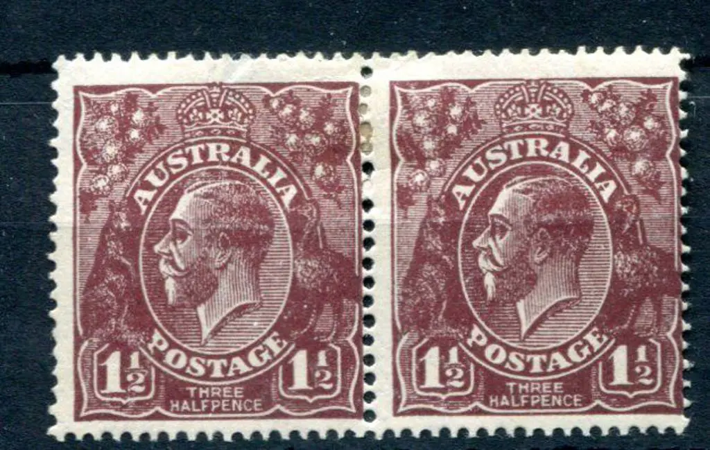 1918-20 Large Multiple Perf.14 1½d purple-brown ... Image 1++