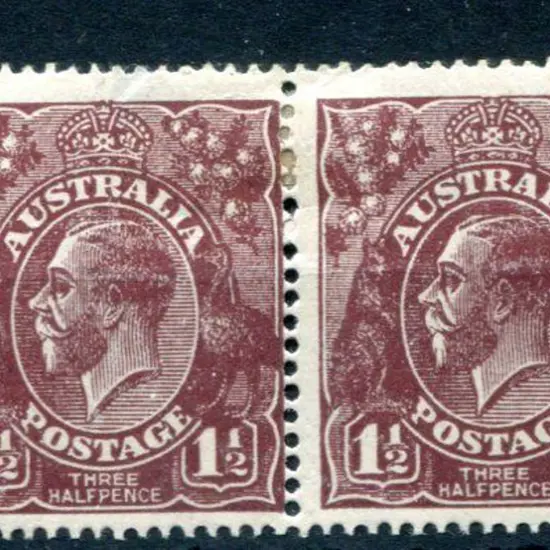 1918-20 Large Multiple Perf.14 1½d purple-brown ...