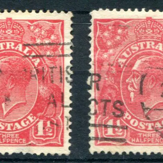 1924 No Wmk 1½d rose-red with "Two white flaws on ...