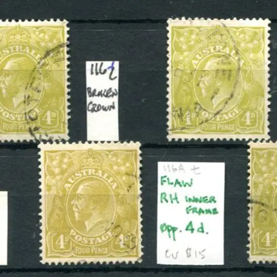 1926-30 Small Multiple Watermark Perf 13½x12½ 4d ...