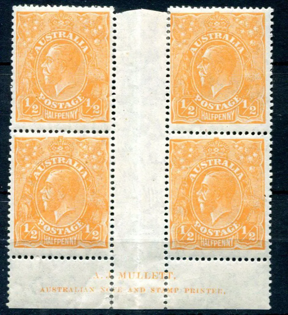 1926-30 Small Multiple Watermark Perf. 14 ½ orange ... Image 1++