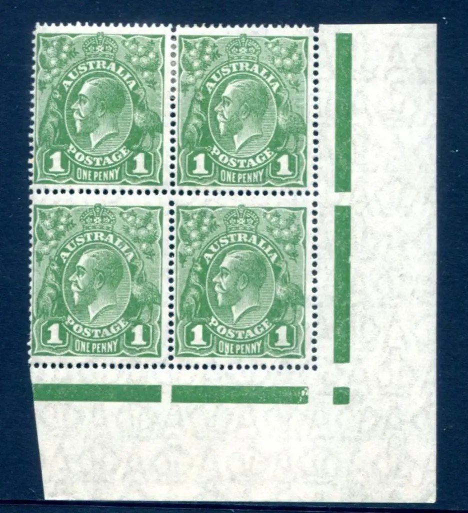 1926-30 Small Multiple Watermark Perf. 14 1d green ... Image 1++